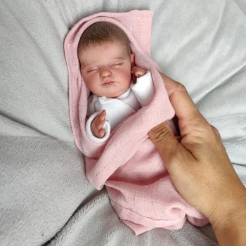 FBBD 10inch miniatiūriniai preemie baby doll minkšto silikono vinilo nekilnojamojo touch Meno 3D Odos Gyvas Kūdikis Kolekcionuojamos Lėlės