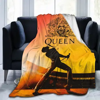 Freddie Mercury Karalienė-Rock-Band Ultra Minkštas Jaukus Mesti Lengvas MicroFleece Sofos Visą Sezoną Gyvenamasis Kambarys/Miegamasis Šilta Antklodė