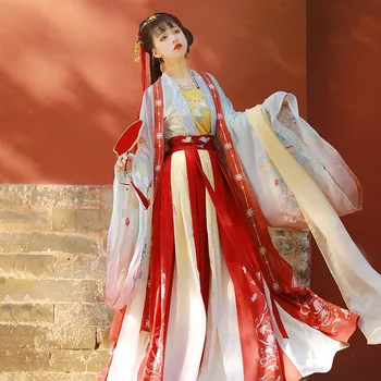 Hanfu Suknelė Kinų Stiliaus Moteris/Moteris Raudona Elegantiškas Hanfu Senovės Kinų Ir Tradicinių Drabužių Liaudies Šokių Kostiumai