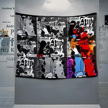 Hip-Hop\Rokas\Thrash Metalo\ Reggae Muzikos Koncertą Plakatas Didelės Vėliavos, Užuolaidos Reklama HD 4 Skylės Gobelenas Spausdinimo Audinio Meno Kambario Apdaila