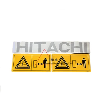 Hitachi Spalvų Juosta Ekskavatoriai Galiniai Atsvarą Lipdukas Galinis Dangtis Ženklas Pavojaus Lipdukas Padengti HITACHI ZAX60/70