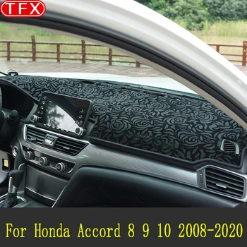 Honda Accord 8 9 10 2008-2020 Anti-Slip Anti-Uv Prietaisų Skydelio Kilimėlis Padengti Trinkelėmis Skėtį Nuo Saulės Dashmat Apsaugoti Brūkšnys Kilimas Kilimas Priedai