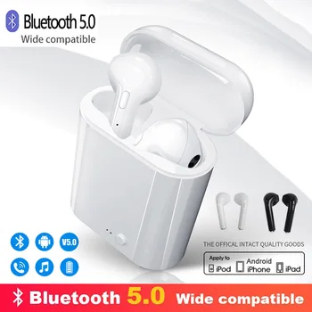 i7s tws Belaidės Ausinės Bluetooth 5.0 Ausines sporto Ausinių Ausines Su Mic Įkraunama dėžutė, Ausinės visiems išmaniųjų telefonų