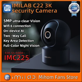 IMILAB C22 Saugumo Kameros 3K IP Wifi Patalpų Vedio Priežiūros Namuose VAIZDO Kamera 360° Judesio Sekimo Infraraudonųjų spindulių Naktinio Matymo Kamera