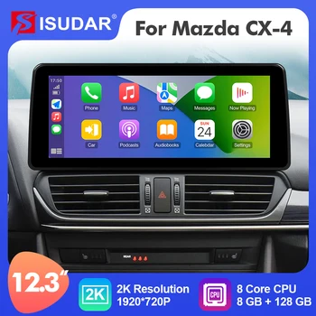 ISUDAR 12.3 Colių Android 12 Automobilio Radijo Mazda CX-4 CX4 CX 4 2016-2021 GPS Auto Multimedia Stereo Grotuvas Carplay 4G 8 Core 2Din