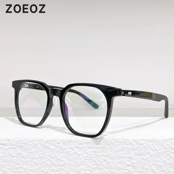 Japonų dizaineris Senovinių kvadratinių Acetatas akinius rėmo trumparegystė taurės vyrų akinių rėmelius moterų Optinių Akinių Mados