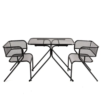 Jinhe lauko stalas ir kėdė nustatyti lauko baldų komplektas Sodo baldų komplektas Ketaus stalas ir kėdė Metalo stalas ir kėdė