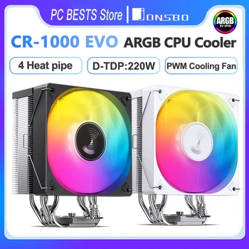 Jonsbo CR-1000 EVO Radiatorių 4 HeatPipe Bokštas ARGB PWM 4PIN Aušinimo Ventiliatorius Šilumos Kriaukle 180W CPU Aušintuvas Intel LGA1700 115X 1200 AM5 AM4