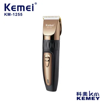 Kemei Km-1255 USB Įkraunamas LED Skaitmeninis Displėjus, Keraminiai Ašmenys Profesionalus Plaukų Kirpimas, Plaukų Clipper
