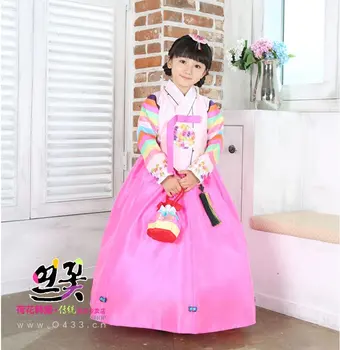 Korėjos Tradicinių Hanbok Suknelė Vaikams 2020 Metų Vasaros Tradicinis korėjiečių Suknelė Etape Šokių Copaly Kostiumas Dovana