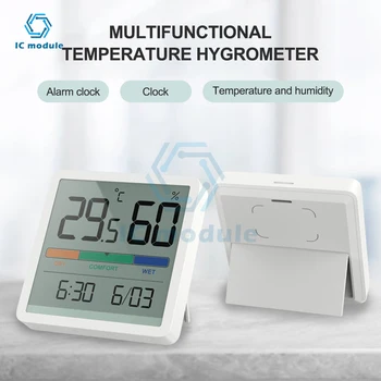 LCD Skaitmeninis Hygrothermograph Patalpų Termometras su Drėgmėmačiu Namuose, Miegamasis, vaiko Kambarys Aplinkai Stebėti Temperatūros Drėgmės Matuoklis