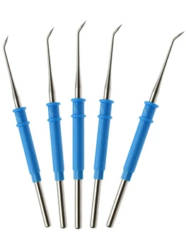LD-00303-45 10vnt ESU termokauteris. pieštuką Electrocoagulator Electrosurgical C/adata elektrodas 70mm*2.36 mm,Lenktas 45°Chirurginės adatos