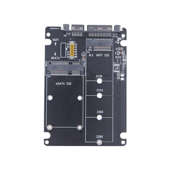M. 2 Kietosios būsenos SSD Su Sata3 Ngff Msata Serijos Adapterio plokštę Serijos-Serijos Adapterio Kortelės Dvejopo Naudojimo 2-In-1 Su Jungikliu