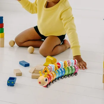 Mediniai Skaitmeninės Skaičius Traukinio Žaislų Ikimokyklinio Mokymosi Medienos Traukinio Žaislų Vaikams Plaything