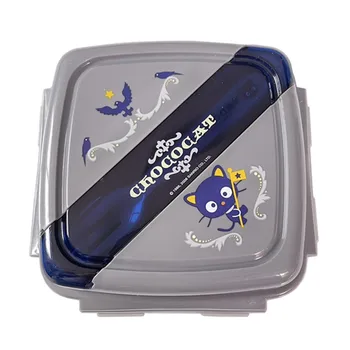 Mielas Chococat Priešpiečių Dėžutė Šaukštas Šakutė Nustatyti Anime Katė Kawaii Lunchbox Moterims, Mergaitėms, Vaikams, Mokyklos, Maisto produktų Laikymo Dėžutė Organizatorius