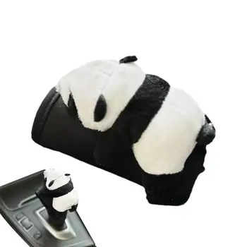 Mielas Panda Automobilio Pavarų Perjungimo Rankena, Padengti Anti Slip Transporto Priemonės Shifter Raštas Universalų Interjerą Transporto Priemonių Priedai