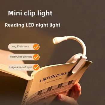 Mini Katalogo Knygos Šviesa Nešiojamų Įrašą Naktį Lempa Usb Įkrovimo Pritemdomi Led Miegamasis Akis Apsaugoti Kempingas Led Įrašą 360° Apversti 400 Ma