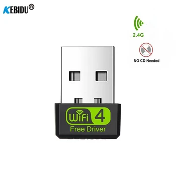 Mini USB WiFi Adapteris, Nemokama Vairuotojo 150Mbps Wi-Fi Adapterį, KOMPIUTERIO USB, Ethernet, WiFi Dongle 2.4 G Tinklo plokštė Antena Wi Fi Imtuvas