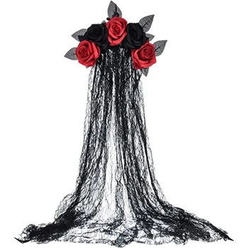 Mirusiųjų dienos gėlių ekrano užsklandą dia de los muertos kostiumas helovinas gėlių vinjetė