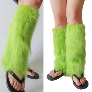 Moterų Dirbtiniais Kailių Kojų Šildytuvus Seksualus Furry Fuzzy Kojų Šildytuvus Minkštas Įkrovos Antrankiai, Padengti