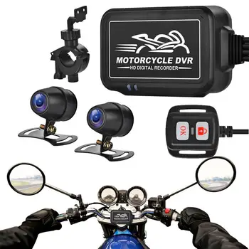 Motociklo Brūkšnys Cam Motociklo Kamera, Diktofonas Priekiniai Ir Galiniai 1080P Dviguba 150 Plataus Kampo Motociklo Brūkšnys Cam Kamera Sportbike