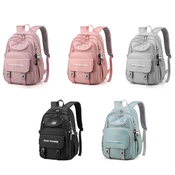 Multi Pocket Nylon Backpack Kuprinė Atsitiktinis Daypack už Berniukas Mergaitė Mokyklos Maišą