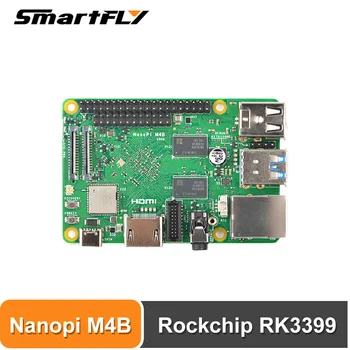 NanoPi M4B 2GB DDR3 Rockchip RK3399 Dual-Channel WiFi-5G Dual Camera,Parama Android 8.1 Ubuntu, Lubuntu suderinama su RPi B3+