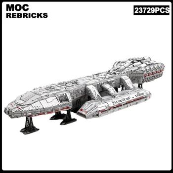 NAUJAS Tarpžvaigždinės Kino Spacefortress SS Galactica Blokų Surinkimo Ekspertai Aukštos Sunku Surinkti Modelį Plytų Žaislai