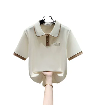 Naujoji golfo drabužiai ponios vasaros trumpomis rankovėmis moterims vasaros trumpomis rankovėmis, plonas ir kvėpuojantis