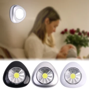 Nešiojamų COB Naktį Šviesos diodų (LED) Kabinetas Touch Šviesos Baterija Belaidžio Akių Apsauga Miegamojo Lovos, Virtuvės Sienos Lempos Šviesa