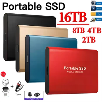 Nešiojamų SSD 2TB Išorinis Kietasis Diskas 1 TB Didelės Spartos Kietojo Disko M. 2 USB 3.1/Tipas-C Sąsajos Kietąjį Diską, skirtą Kompiuterį/Telefoną