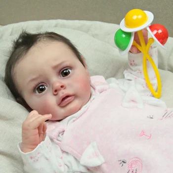 NPK 20 colių, Jau Baigtas Dažytos Reborn Baby Doll Naujagimių Chloe 3D Odos Vertus, Išsami Dažytos Odos Matomas Venų