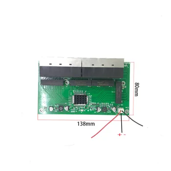 OEM RJ45 16 Port Fast Ethernet Switch modulis Lan Hub MUMS, EU Plug 5v-12V Adapteris Maitinimo Tinklo Jungiklio plokštė