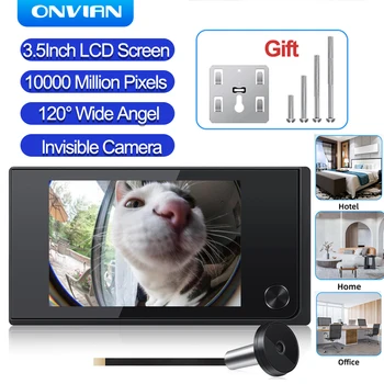 Onvian 3.5 Colių Doorbell Kamera, Wireless Protingo Namo 1 Mega CMOS Jutiklis 120° LCD Ekranas, Durų Bell Vandeniui Lauko Duris Žiūrovas