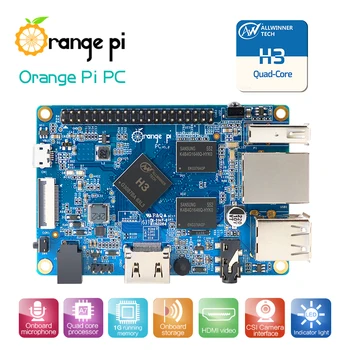 Oranžinė Pi PC Plėtros Valdybos 1GB RAM Allwinner H3 Bendrosios Valdybos Kompiuterio pagalba 