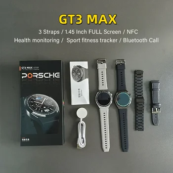 Originalus GT3 MAX Smart Watch Vyrai, 3 dirželiai NFC 1.45