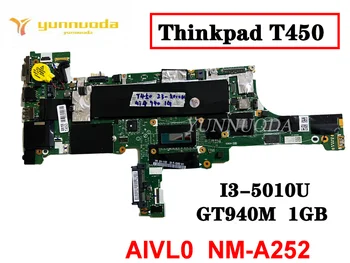 Originalus Lenovo Thinkpad T450 Nešiojamas plokštė AIVL0 NM-A252 išbandyti gera nemokamas pristatymas