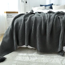 Paprastas, modernus pilkos laisvalaikio antklodė office modelis kambarį prigulti pietų pertraukos pabaigos rankšluostį sofos antklodė, antklodė, antklodė antklodė.