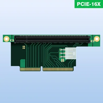 PCIe-16x Adapterio plokštę nestandartinių 16x Vyrų Standartinio 16x PCI Express Moterų Teisę 90 ° su 6pin Power