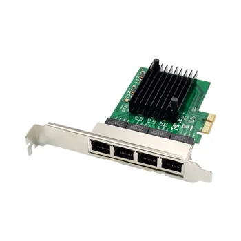PCIe 4 Uostuose RJ45 10/100/1000Mbps Gigabit Lan Ethernet 