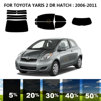 Pjaustytuose nanoceramics automobilių UV Lango Atspalvis, Rinkinys, Automobilių Langų Plėvelės TOYOTA YARIS 2 DR LIUKAS 2006-2011 m.