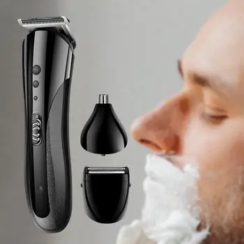 Plaukų Kirpimo Žirklės USB Įkrovimo Anglies Plieno Plaukų Pjaustymo Plaukų Šukavimas Kirpykla Priemonė Vyrams, Dovanos ES