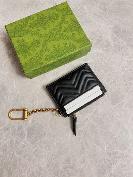 Prekės ženklo G Užtrauktuku moneta rankinėje Raktų grandinės Moterų piniginės kortelės turėtojas Banguoti pirkinių krepšys