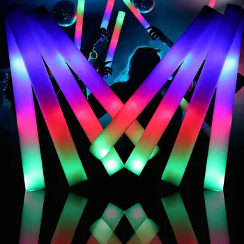 Putų Lazdos Švyti Spalvingos RGB LED Nudžiuginti Švyti Tamsoje Šviesos Vamzdis Gimtadienio Koncertas Šalių Rekvizitai Dekoro Urmu Mirksi Stick