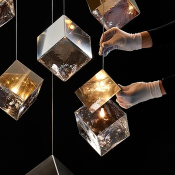 PYRITE Pakabukas Šviesos Šiaurės stiklo geometriniai šviesos dizaineris, miegamojo, laiptai, holas, virtuvė, romantiškas kambario, namo laiptai, led šviesos