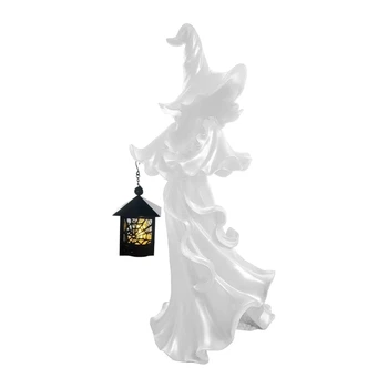 Ragana Statula LED Ragana Žibintai Ornamentu Helovinas Vejos, Sodo Puošmena