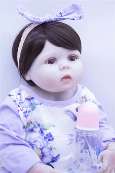 realus atgimsta lėlės, imitavimo naujagimiui silikono lėlės vaikams mielas 
