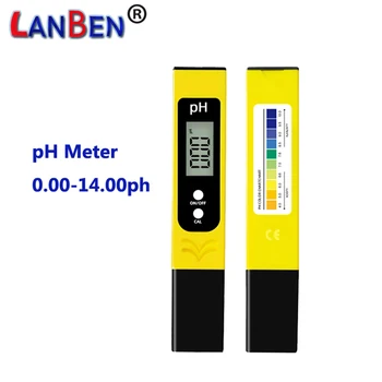 Skaitmeninis nešiojamas pH Matuoklis, Vandens Kokybės Analizė pH Testeris už Akvariumas, Geriamojo vandens su Baterija
