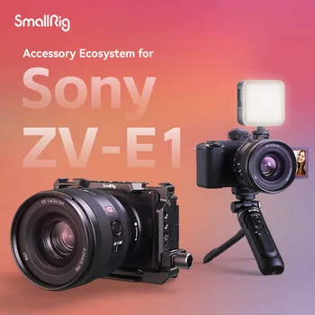 SmallRig ZV-E1 Narvo Komplektą su Silikono Danga ir Kabelio laikiklis HDMI, Full Kamera Cage Kit for Sony ZV-E1, Built-in Greito atjungimo