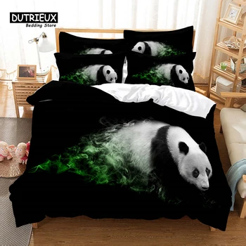 Spalva Panda Antklode Padengti Nustatyti, Mados Patalynės Komplektas, Minkštas Patogus, Kvėpuojantis Antklode Padengti, Už Miegamojo, Svečių Kambario Dekoro